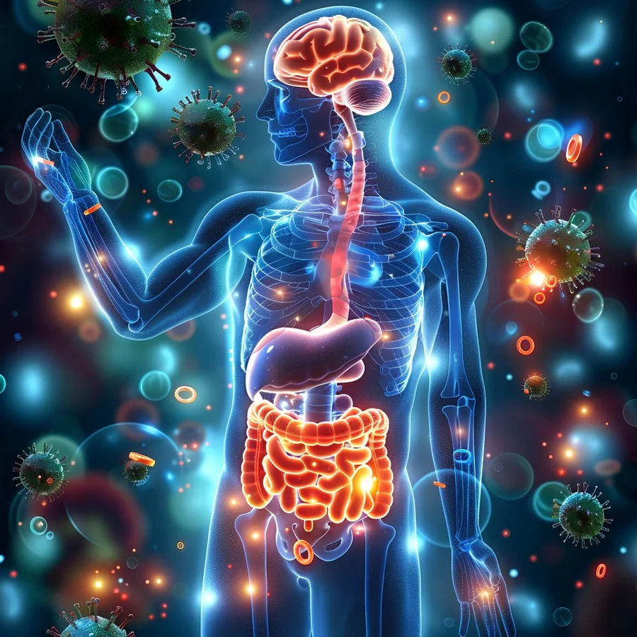 Illustration of the gut-brain axis